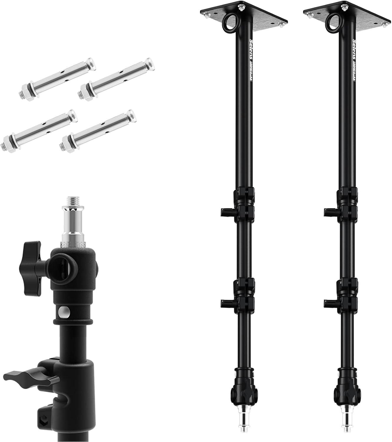 Selens Camera Wall Mount Ring Light Boom Arm, Overhead Light Mounting for Photo Studio Video Ring Light, Strobe Light, Flash, Softbox, Reflector, 2 Pack