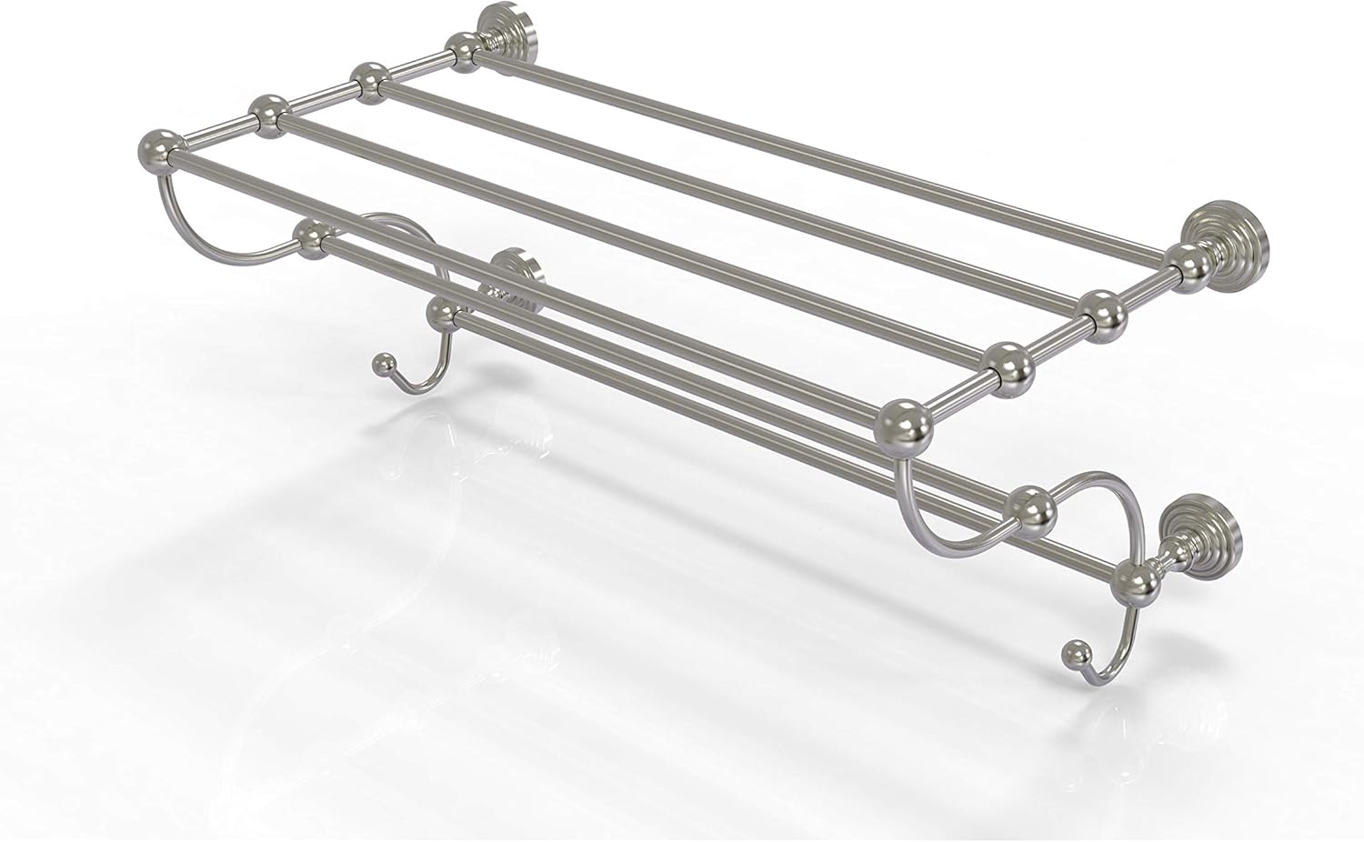 Allied Brass WP-HTL/24-5 Waverly Place Collection 24 Inch Train Rack Towel Shelf, Satin Nickel