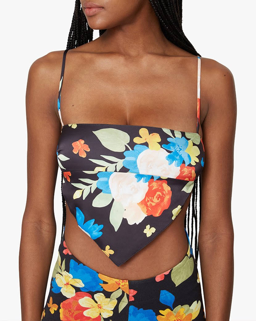 Danielle Bernstein Bandana Top, Black / Regular 12 (L)