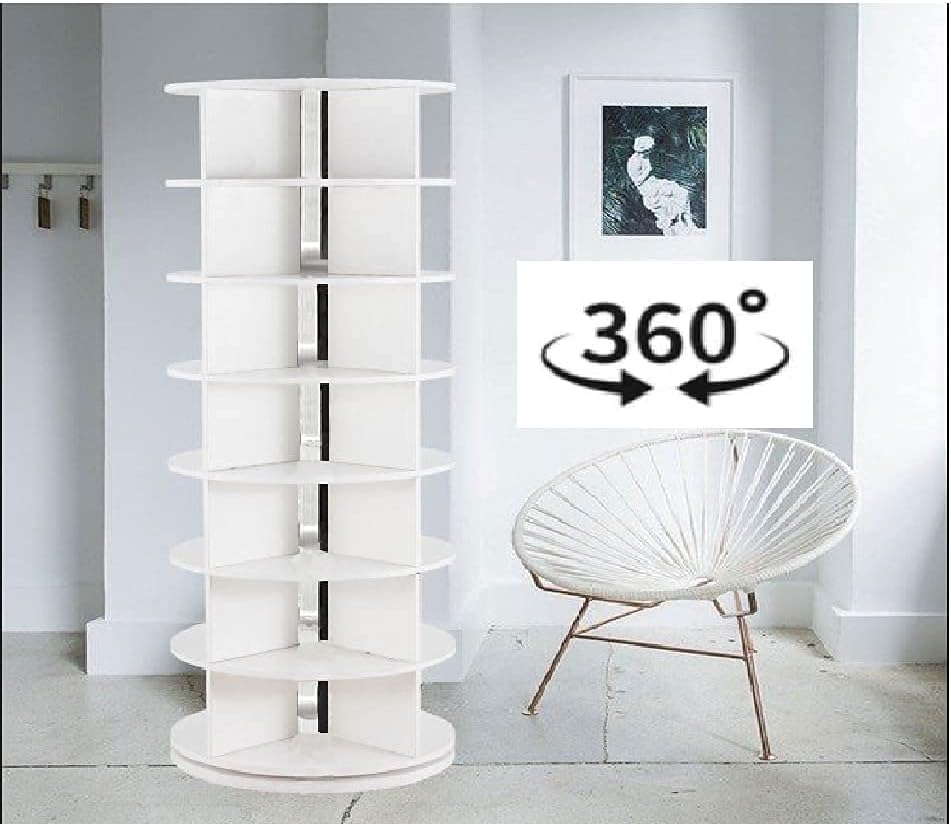 Shoe rack rotating 360, lazy susan, revolving shoe stand, shoe rack , 7-tier holds over 35 Pairs of shoes, shoe shelves. gift for her .weinstein storage
