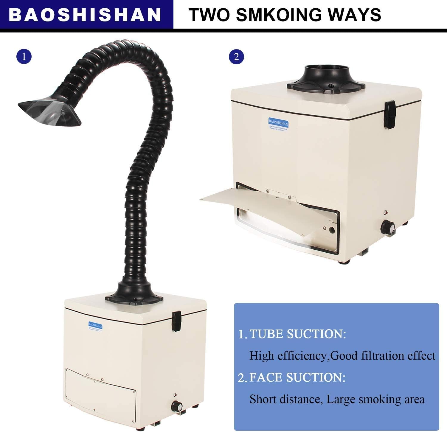 BAOSHISHAN Solder Fume Extractor Fan Smoke Absorber Two Working Ways Available for ESD-Soldering-Station DIY Welding Work Air Purifier