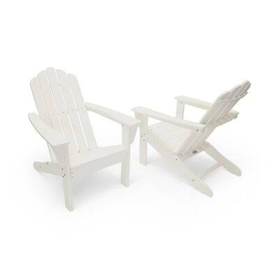 Pedigo Patio Plastic Adirondack Chair Breakwater Bay Color: White