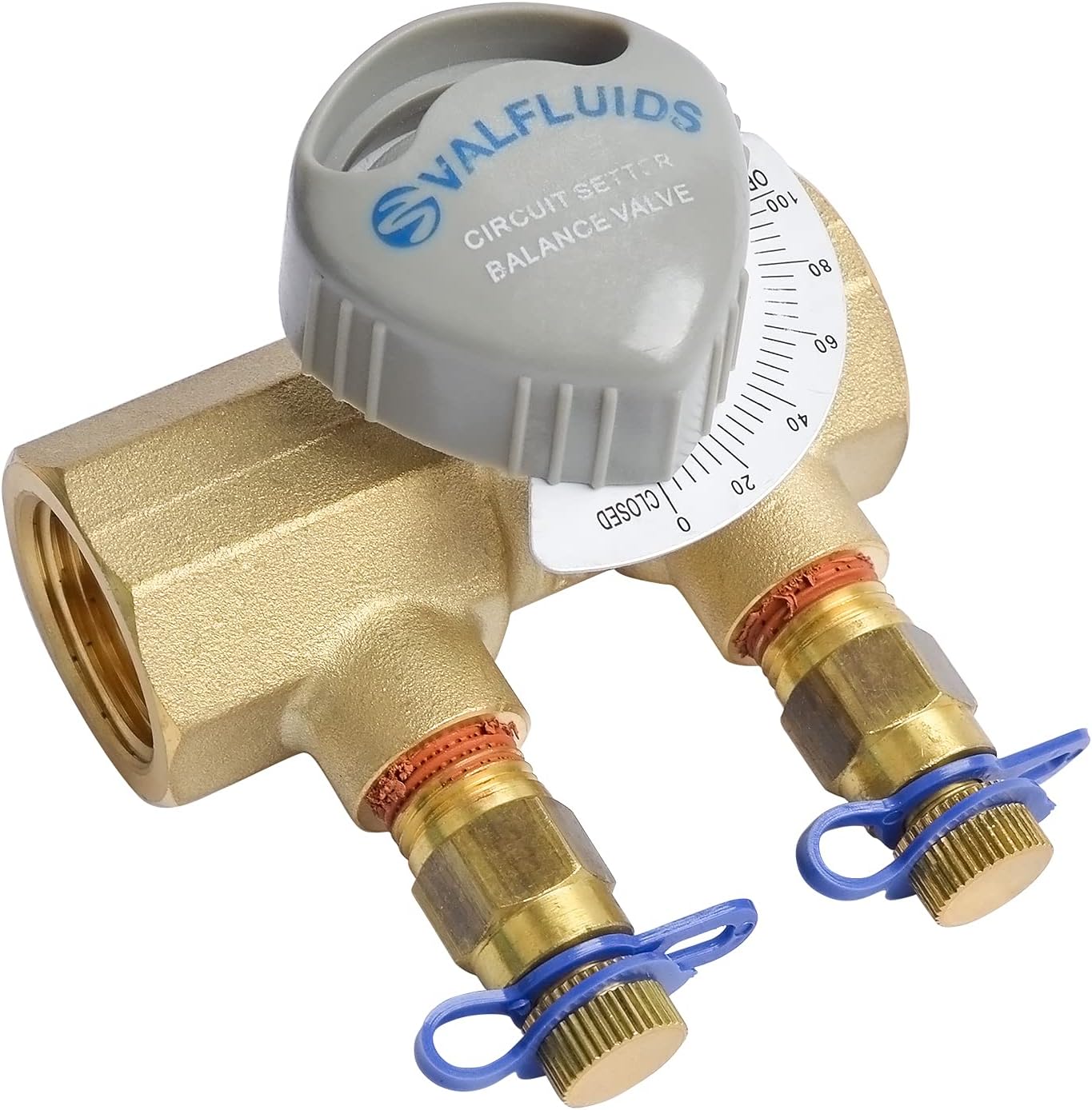 VALFLUIDS V1580001 Circuit Setter Balancing Valve, Lead Free Brass, for Use In All Potable Water Systems.( Female Thread Connector ) Pack of 2