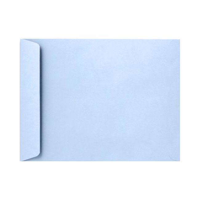 Lux Open-End 9x22 x 12x22 Envelopes, Peel u0026 Press Closure, Baby Blue, Pack of 500