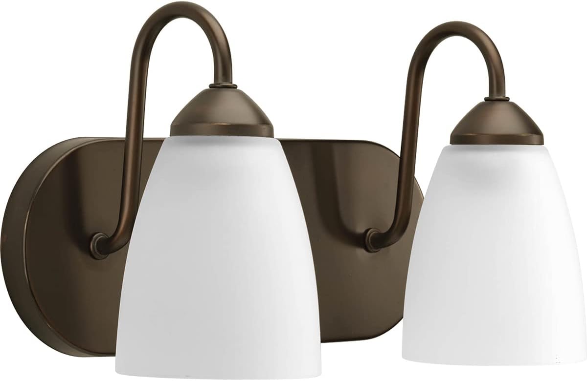 Progress Lighting P2707-09 Traditional One Bath from Madison Collection in Chrome Finish Lighting Accessory, Brushed Nickel Pack of 2