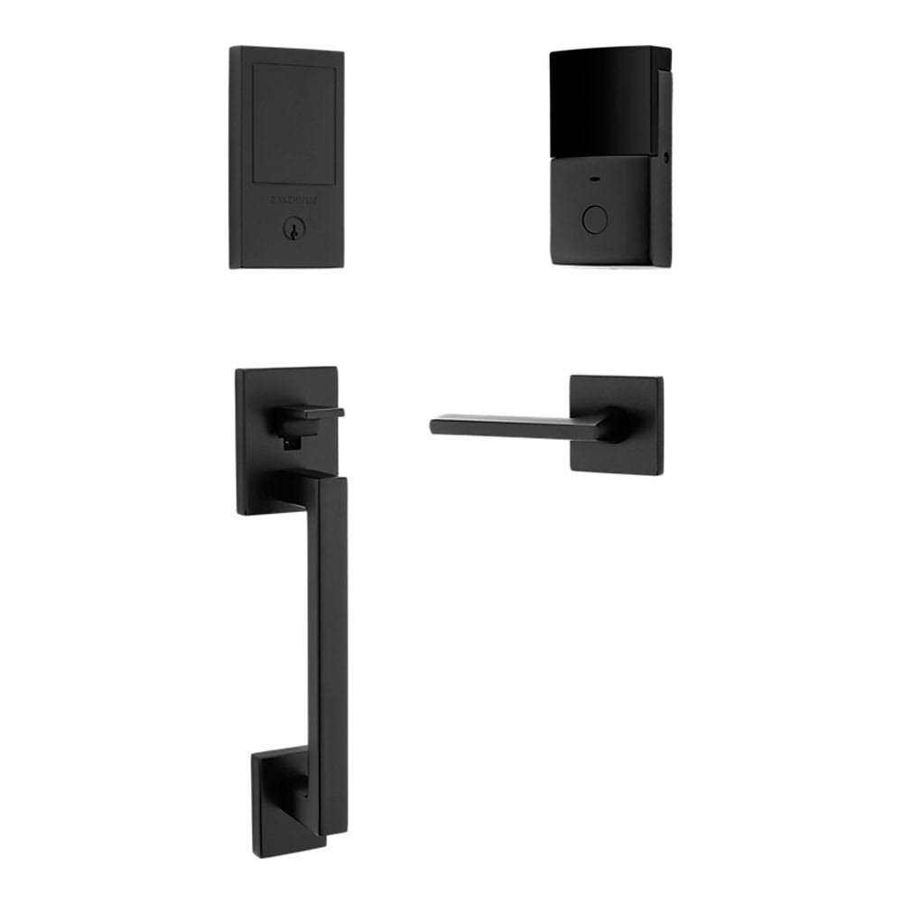 Baldwin 85393190LFD Estate Minneapolis Full Dummy Handleset for Left Handed Doors Satin Black