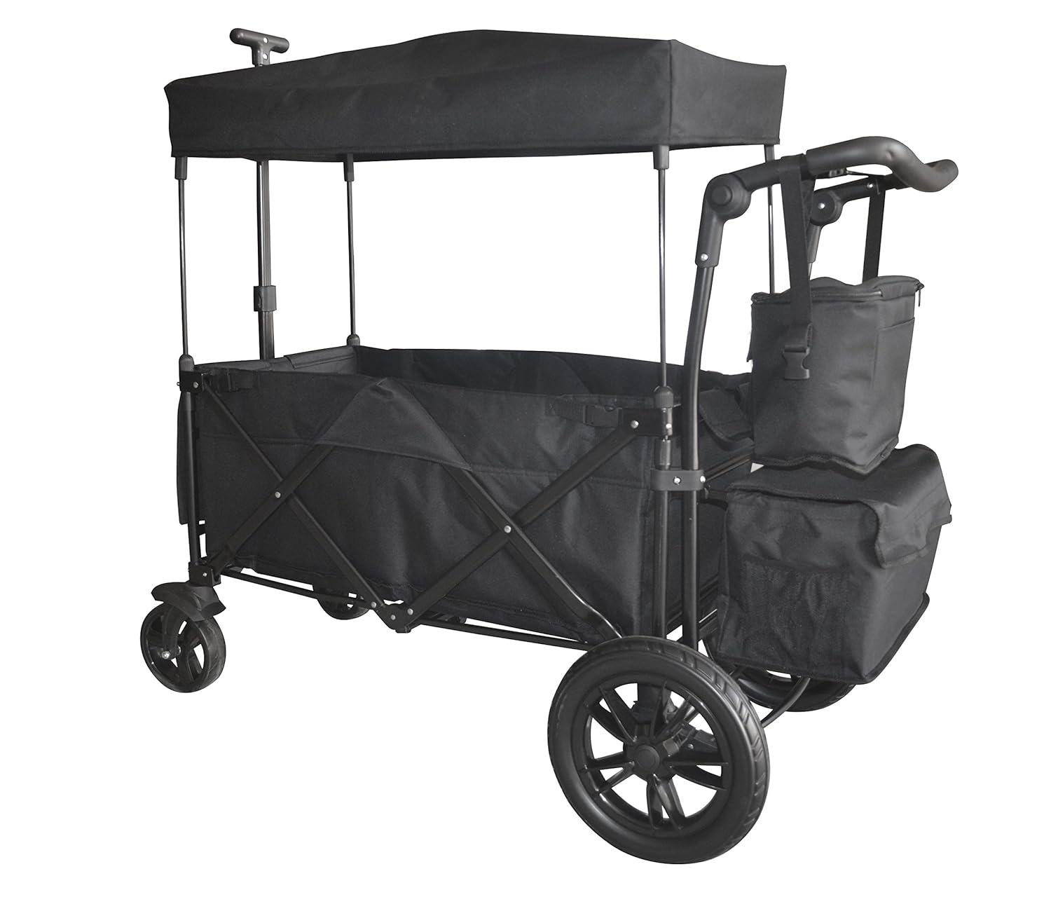 Black Push and Pull Handle/Foot Brake Folding Wagon Baby Stroller Utility CARTFREE Carrying Bag