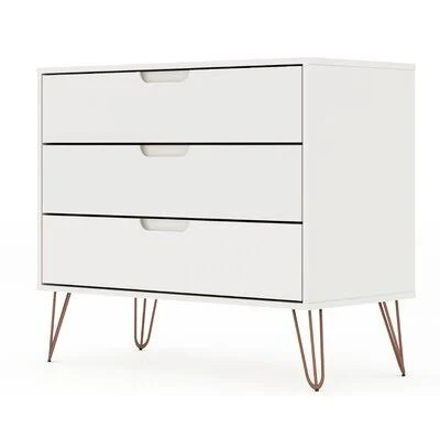 Dendy 3 Drawer Bachelor&s Chest Brayden Studio Color: White