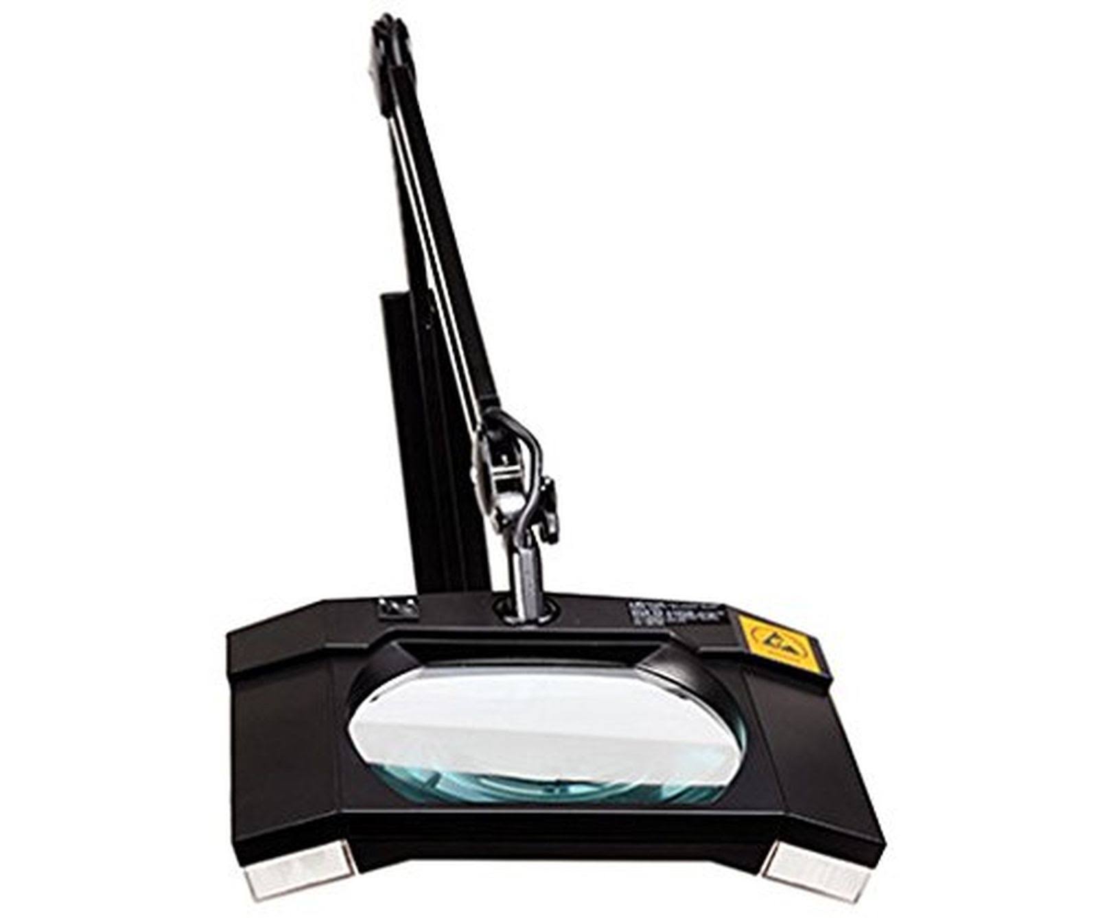 Tekline 39002 Desk Clamp Magnifying Lamp, Black 60-LED Daylight