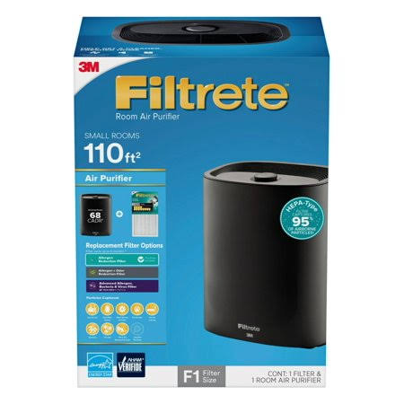 Filtrete Room Air Purifier System, Small Room, Fap-c01-f1, 110 sqft, Black