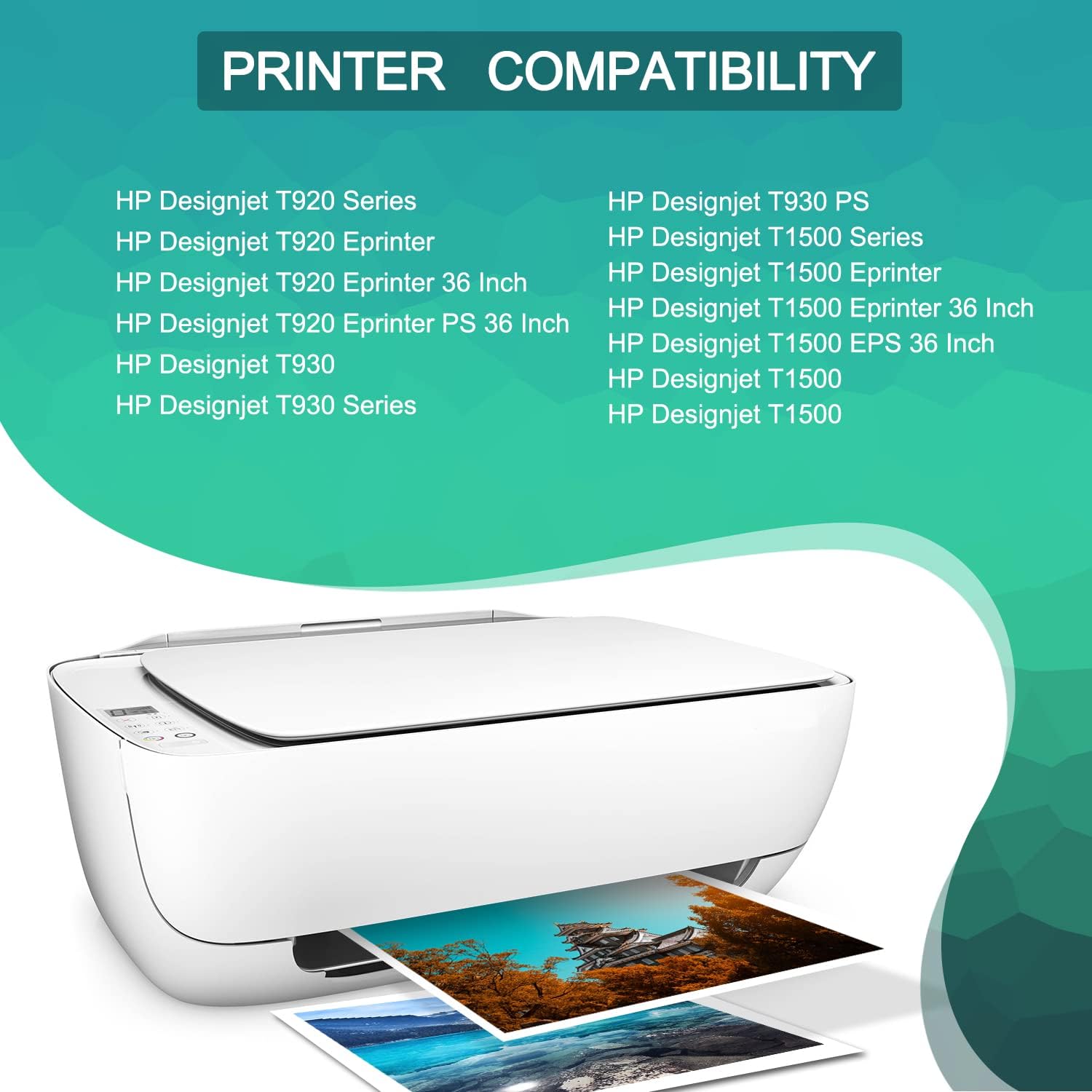 GREENBOX Compatible Ink Cartridges Replacement for HP 727 XL B3P06A C1Q12A F9J76A F9J79A F9J77A F9J78A F9J80A B3P22A B3P23A B3P19A B3P21A B3P20A B3P24A for DesignJet T1500 T920 T930 Printer (6-Pack)