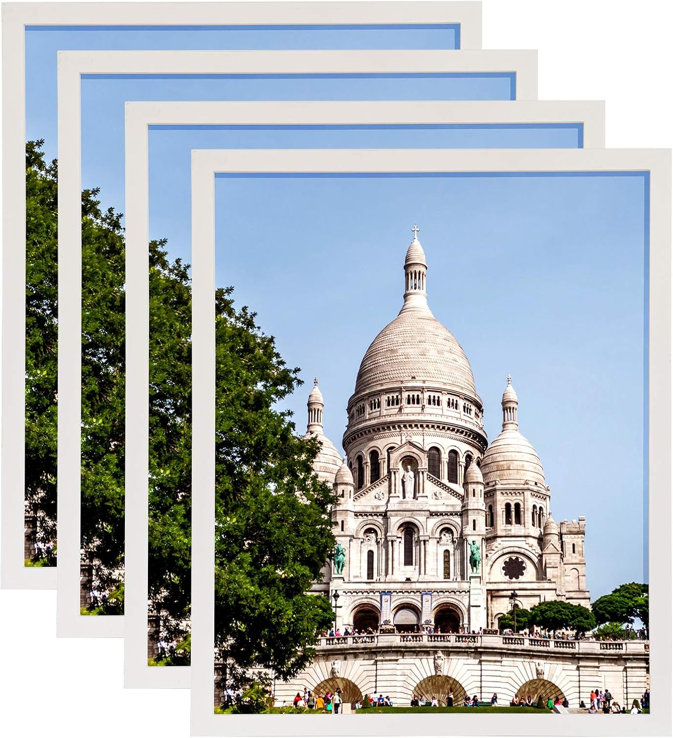 Koonmi 24x36 Poster Frame Black Wood Frame for Movie Poster, Prints, Artwork (Set of 2) Pack of 2