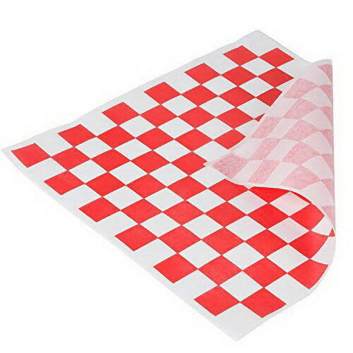 Handy Wacks Basket Liner Sheet Red/White Checks, 12x22 Length x 12x22 Width | 1000/Pack, 3 Pack/Case