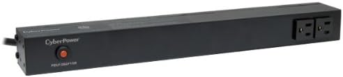 CyberPower PDU15B2F10R Basic PDU, 100-125V/15A, 12 Outlets, 1U Rackmount Pack of 2