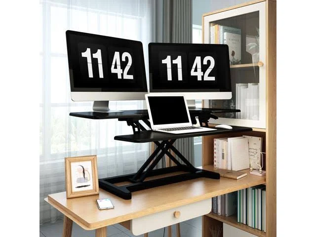 FlexiSpot 42x22 AlcoveRiser Standing Desk CONVERTER, Black