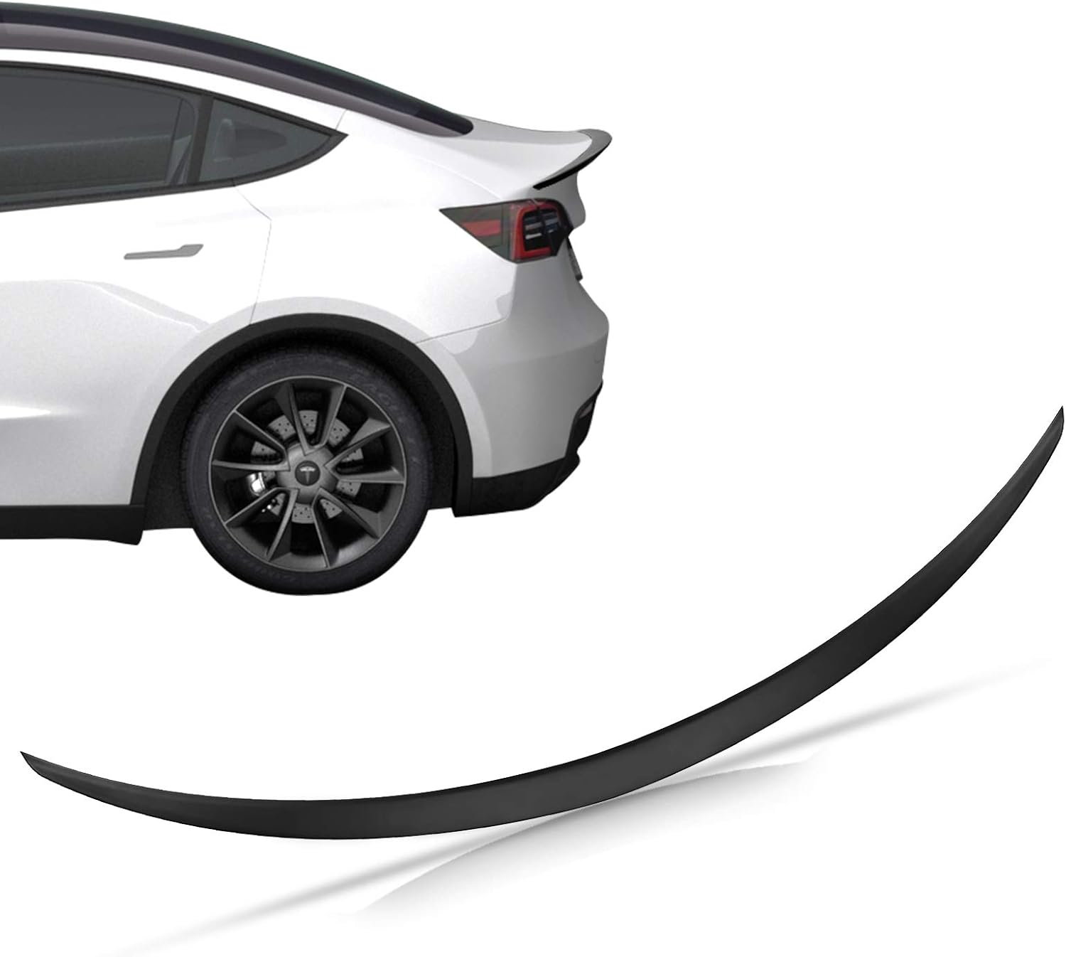 Basenor Tesla Model Y Performance Spoiler Original Trunk Wing ABS Matte Black 2020 2021