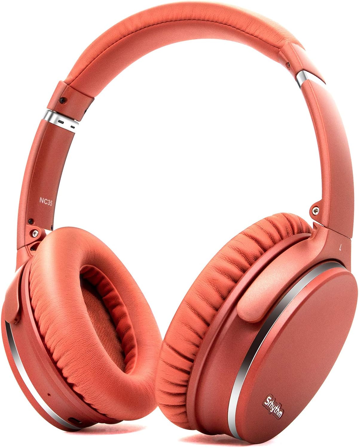 Noise Cancelling Headphones Wireless Bluetooth 5.0, Fast Charge Over-Ear Lightweight Srhythm NC35 Headset with Microphones,Mega Bass 50+ Hours’ Playtime Pack of 2