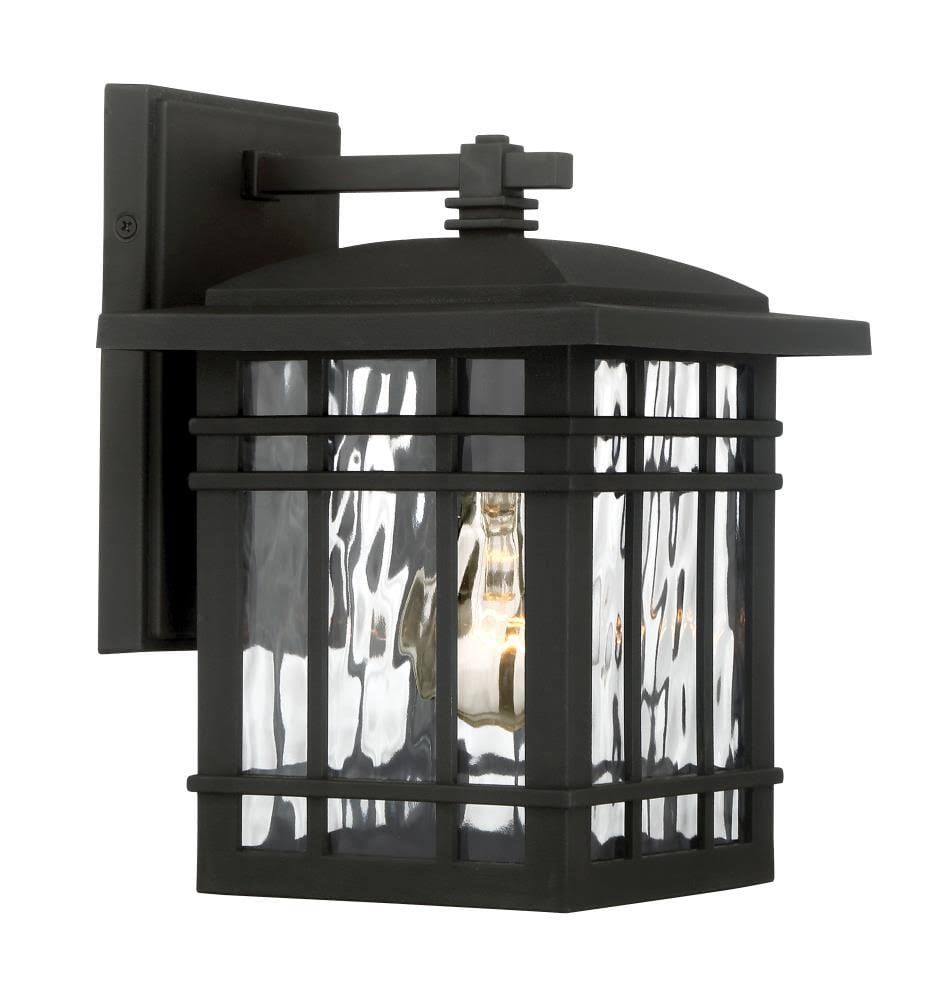 Quoizel Canyon 9.88-in H Matte Black Outdoor Wall Light LWS3445B