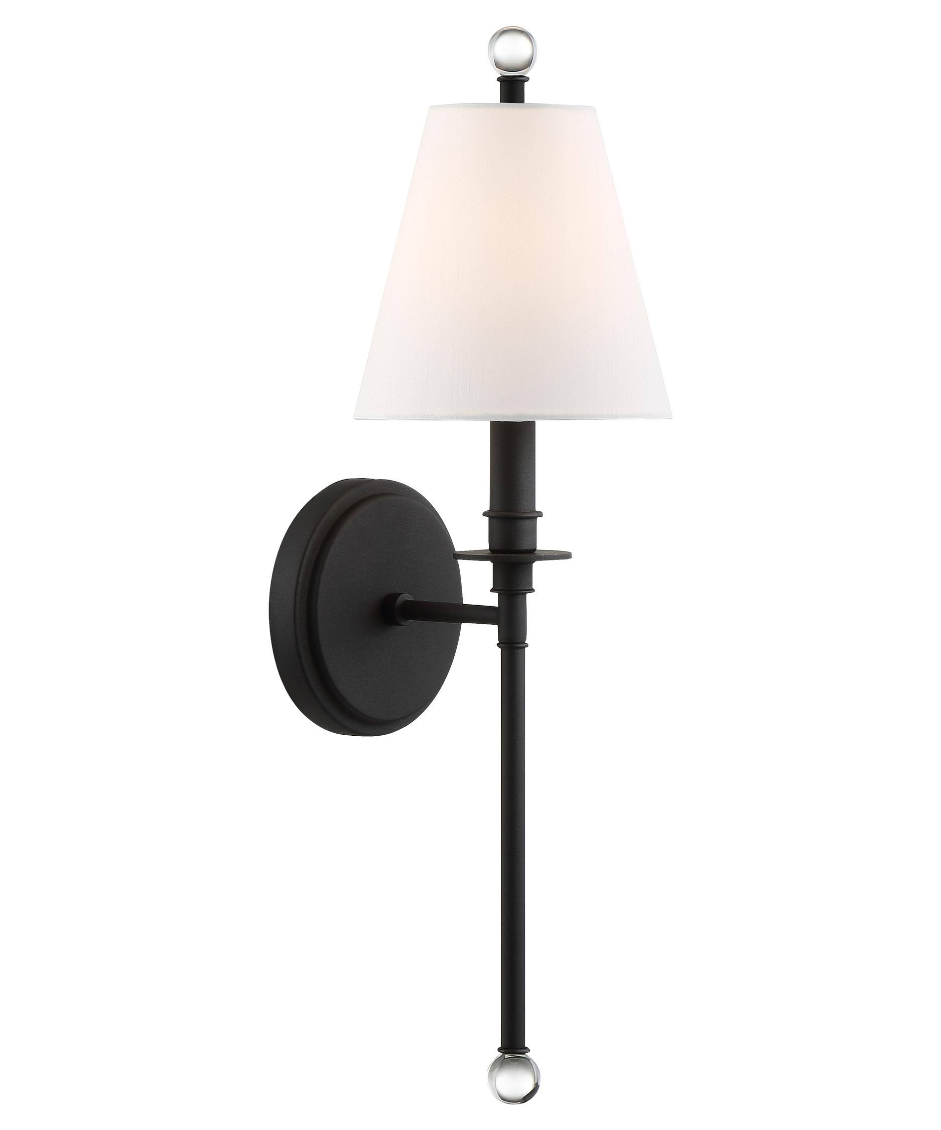 Crystorama Riverdale 1-Light Sconce Black Forged