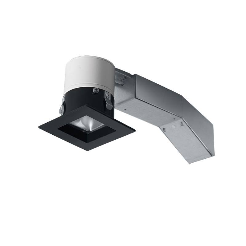 RAB REMODELER 2 inch Square 8W 3500K Dimmable Triac 20 Degree 1/2 inch Trim Black Ring (RDLED2S8-20YN-TB)