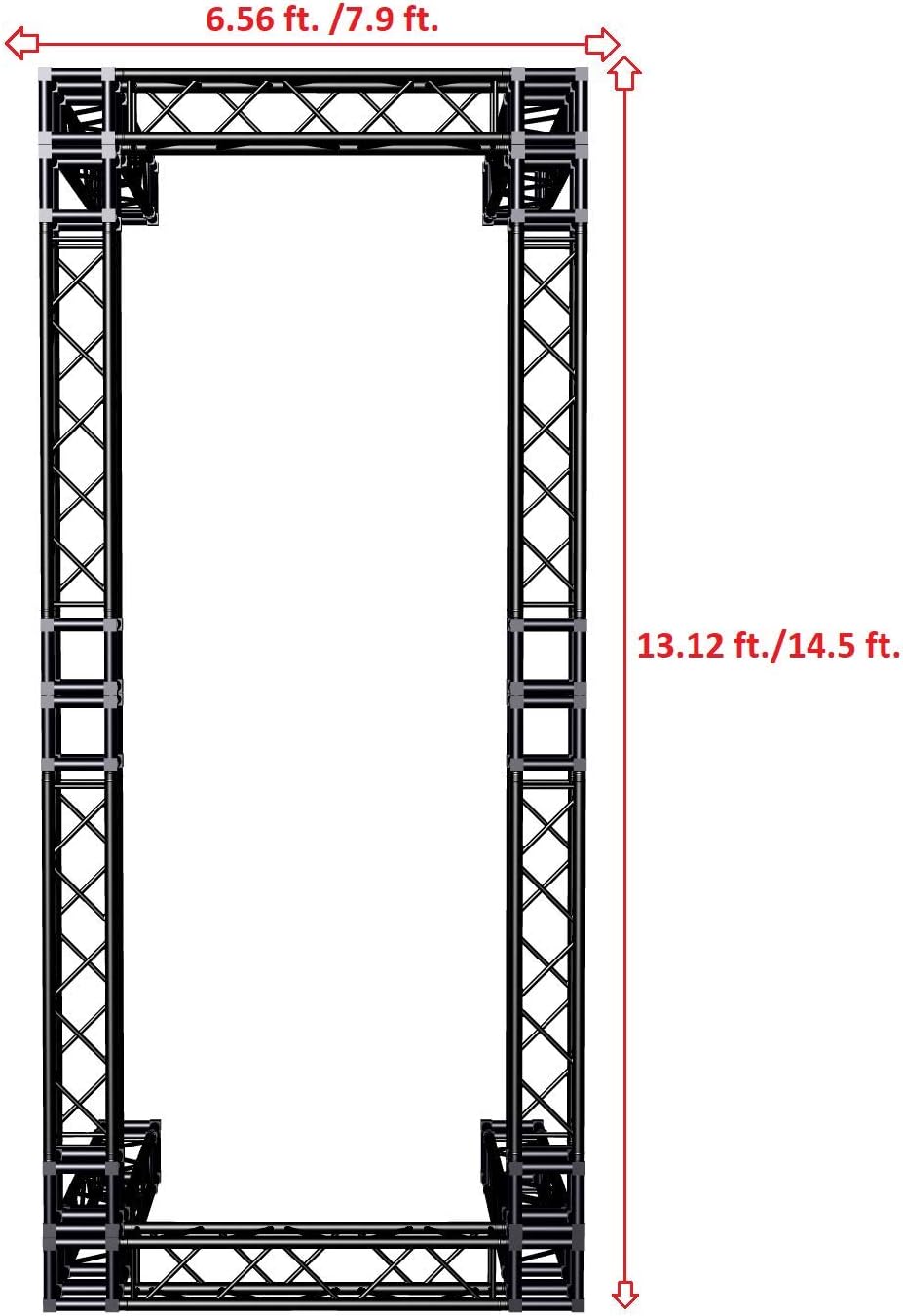Black Truss Exhibition Booth KIT 13 ft Width/ 7.2 ft. Height Mobile Portable DJ Lighting System