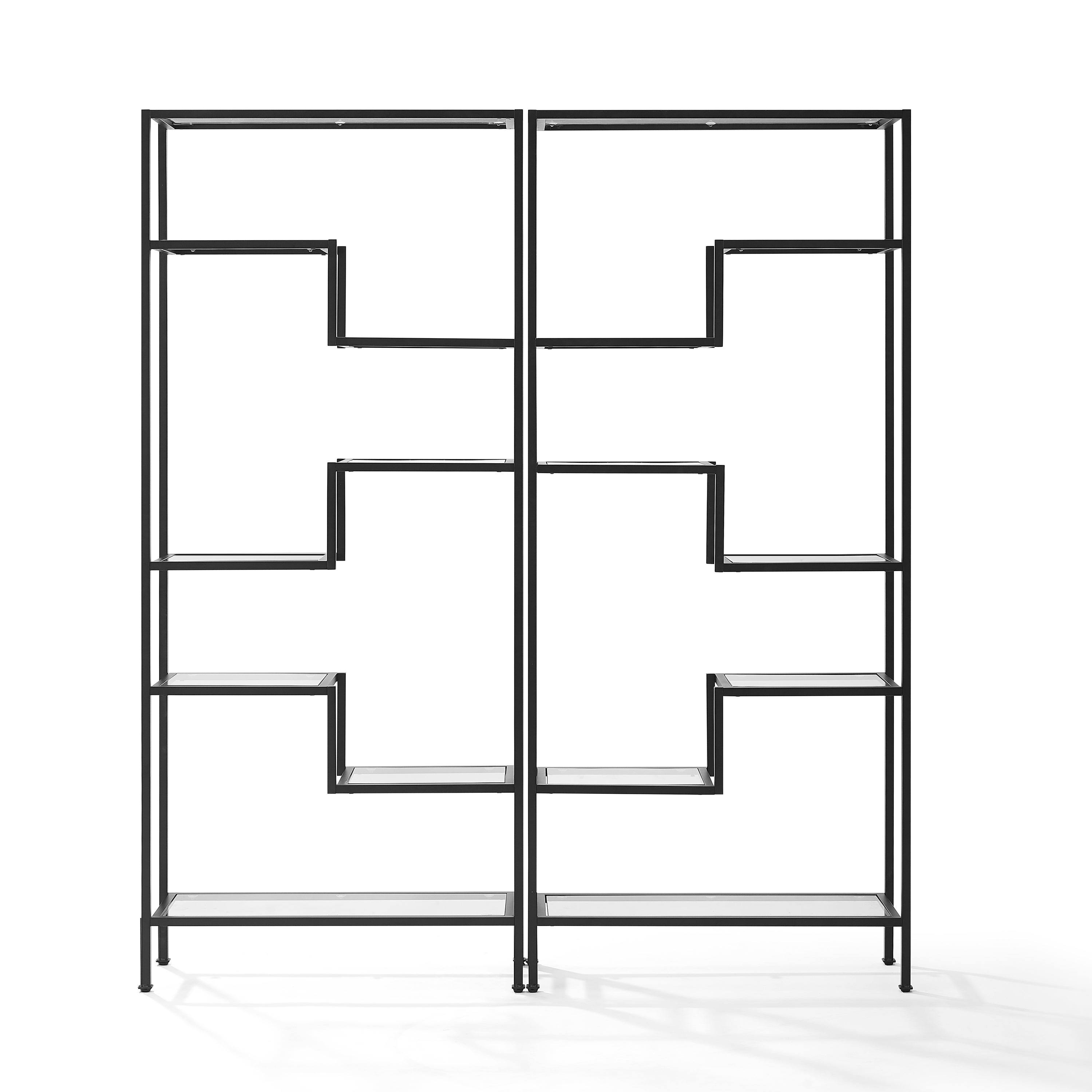 Crosley Sloane 2pc Etagere Set Matte Black - 2 Etageres