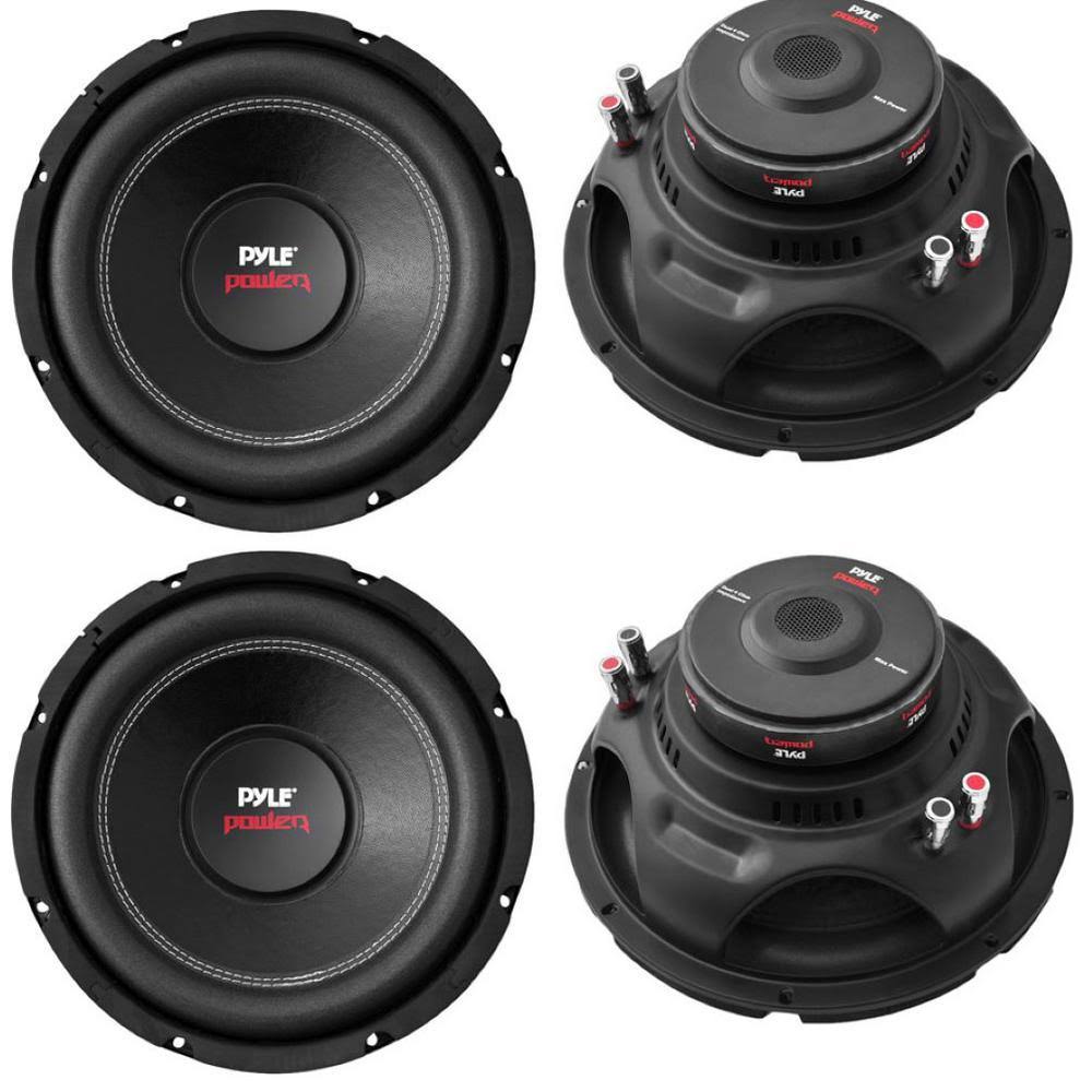 4) Pyle Plpw10d 10x22 4000W Car Subwoofer Audio Power Subs Woofers DVC 4 Ohm Black