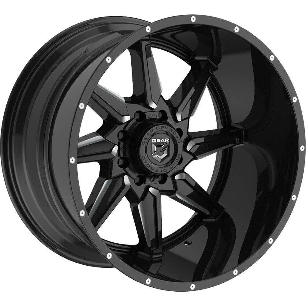 Gear Off-Road Milled Gloss Black Wrath Wheel 751BM-2106825