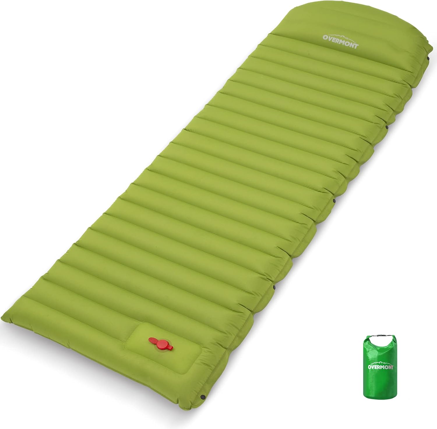 Overmont Large Sleeping Pad (74.8x27.5in) with Pillow 4.7in Extra Thickness Mat Ultralight Inflatable Camping Air Mattress for Backpacking Hiking Car Travel Waterproof with Carrying Bag