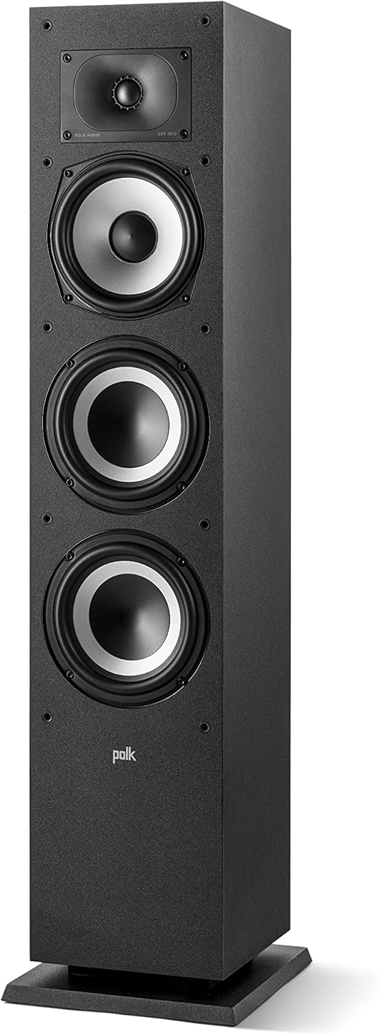 Polk Monitor XT60 Tower Speaker - Hi-Res Audio Certified, Dolby Atmos, DTS:X & Auro 3D Compatible, 1