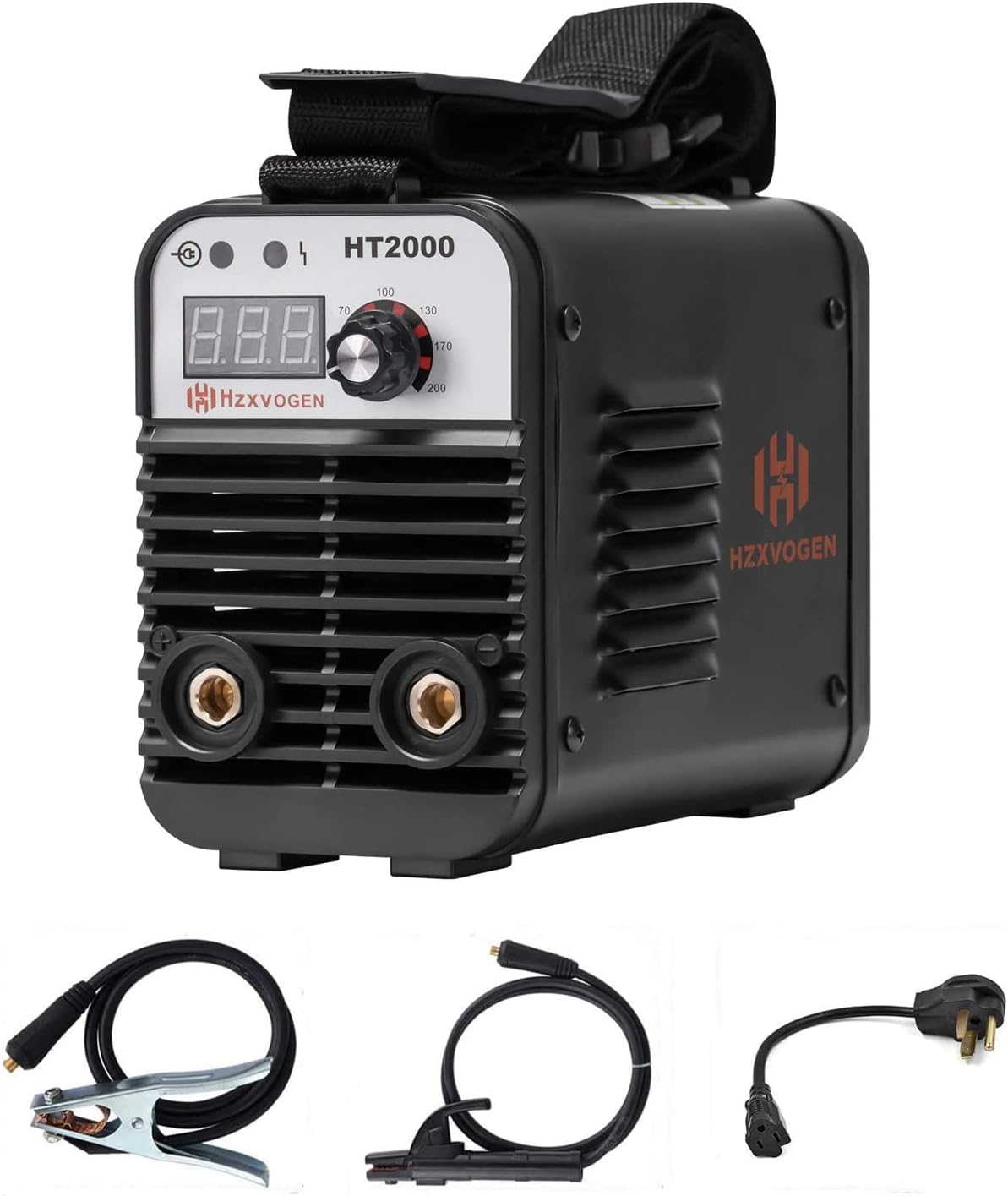 HZXVOGEN 160Amp 110/220V MMA Mini Welder Dual Volt Arc Stick Welding Machine 60% Duty Cycle Portable Inverter Mini Welder with Electrode Holder Earth Clamp 30A Cable Adapter