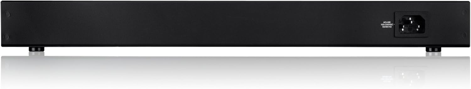 Linksys Business LGS124P 24-Port Rackmount Gigabit Ethernet PoE+ Unmanaged Network Switch I Metal Enclosure, Black/Blue, Model:LGS124P-EU