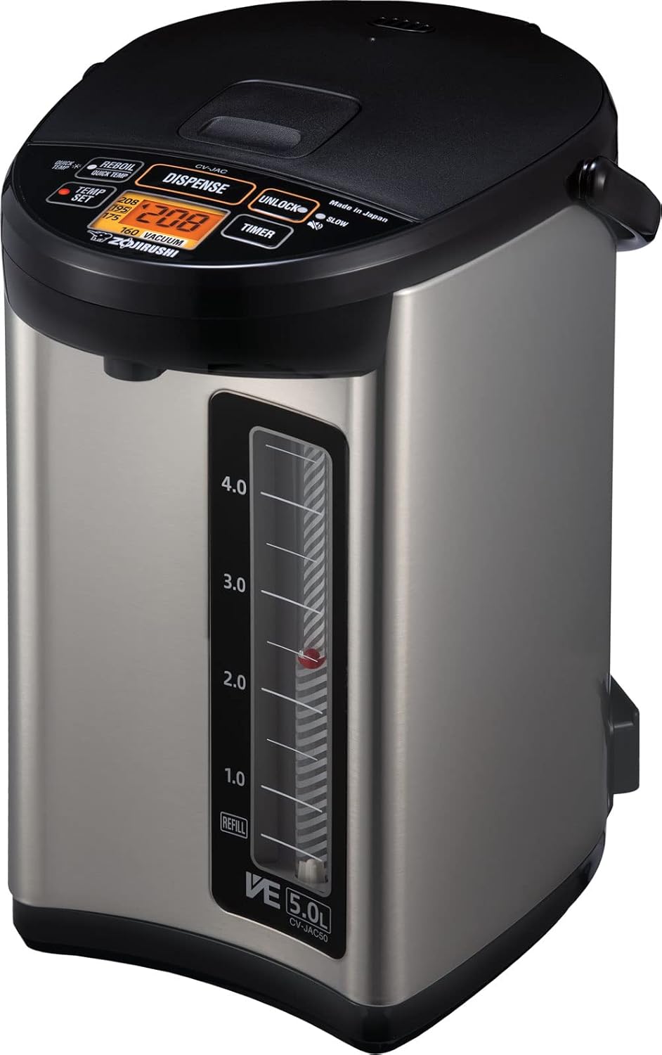 Zojirushi CV-JAC50XB Water Boiler & Warmer, 5.0-Liter, Stainless Black