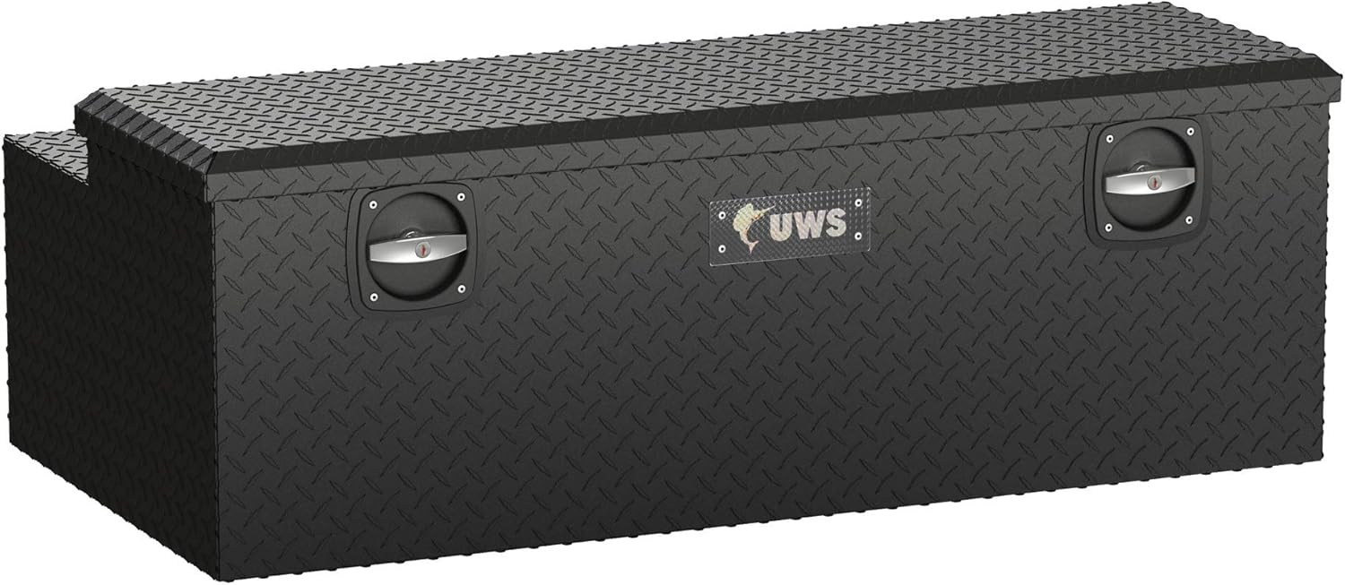 UWS EC20503 Secure Lock 48-Inch Matte Black Heavy-Wall Aluminum Under Tonneau Cover Tool Box, RigidCore Lid