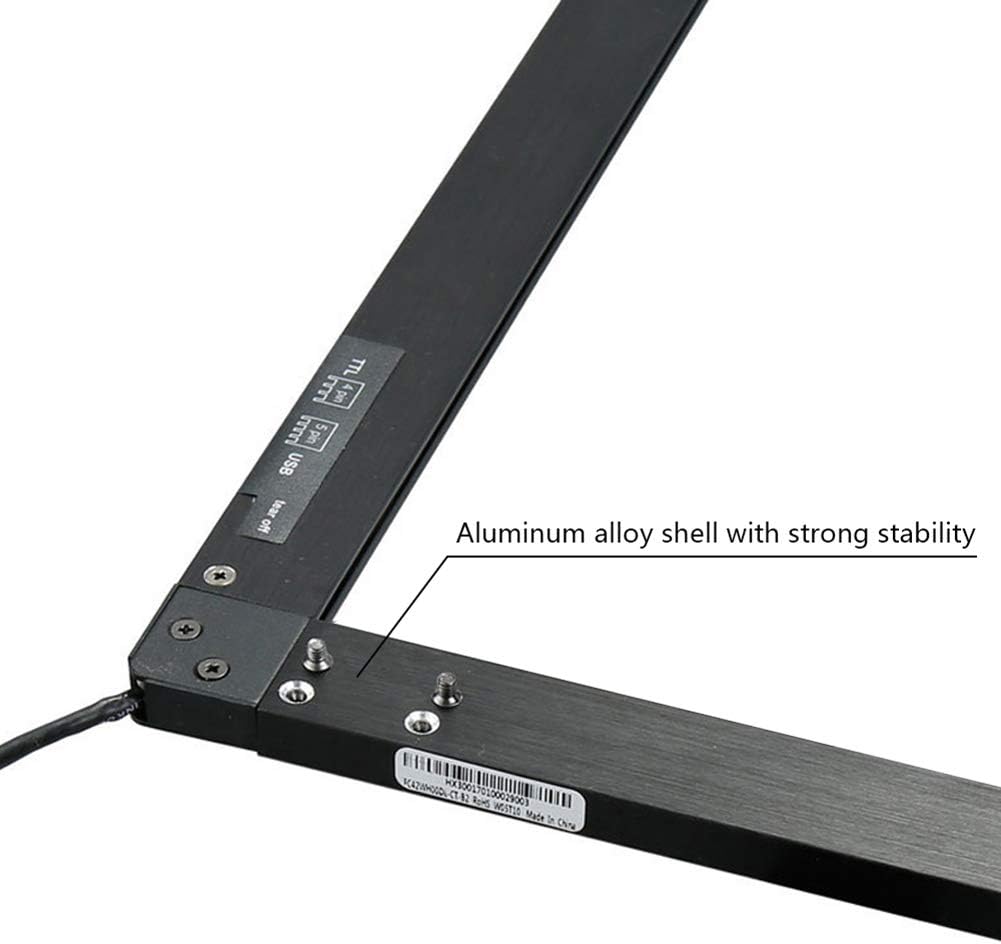 GreenTouch 50 inch Interactive 10 Points Multi-Touch Infrared Touch Overlay, IR Touch Screen Panel, Infrared Touch Frame USB Free Driver HID Compatible