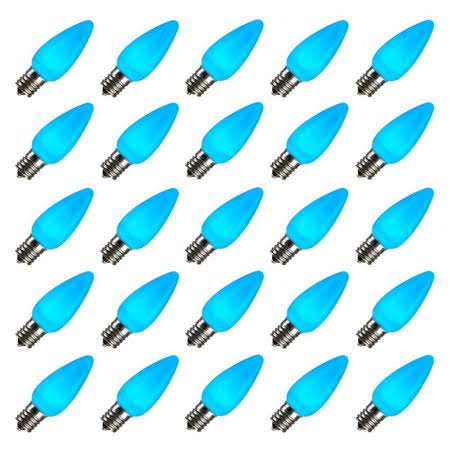 Vickerman 648193 - C9 Teal Ceramic LED (25 Pack) Christmas Light Bulbs