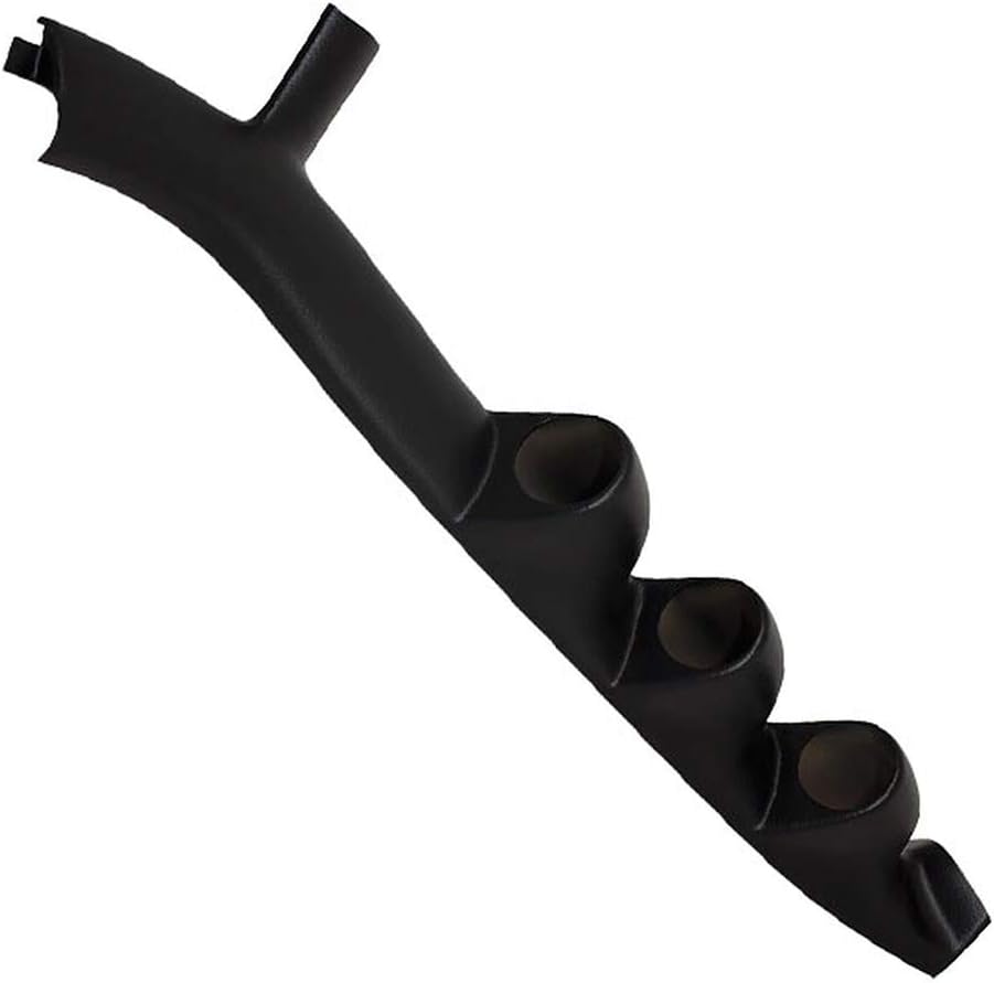 GlowShift Black Triple Pillar Gauge Pod Compatible with Ford Mustang GT Hardtop 1987-1993 - ABS Plastic - Mounts (3) 2-1/16