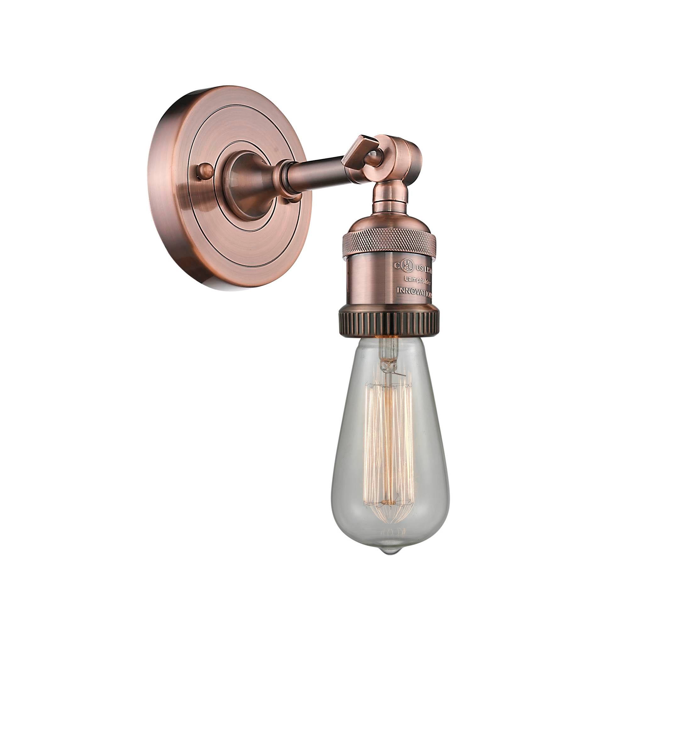 Innovations Lighting Bare Bulb 1 Light Sconce 202 AC LED (Antique Copper)