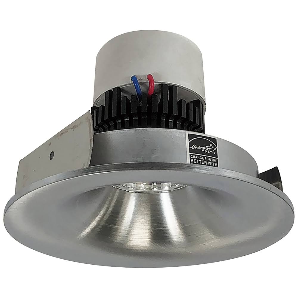 Nora Lighting NPR-4RNB35XNN 12W 4 inch Pearl LED Round Bullnose Retrofit 1000lm 3500K 120V Triac/ELV Dimming Natural Metal Finis