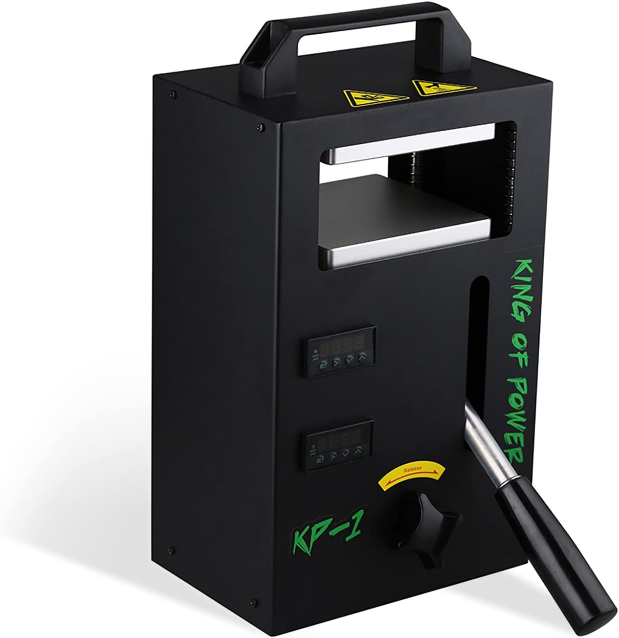 4Ton Hydraulic Heat Press Machine, 600W Heat Press w/Temp Control, Portable Heating Tool w/ 4.5 Inch Dual Heated Plate