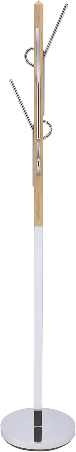 ACME Furniture 97511 Belen II Natural & Chrome Coat Rack Pack of 2