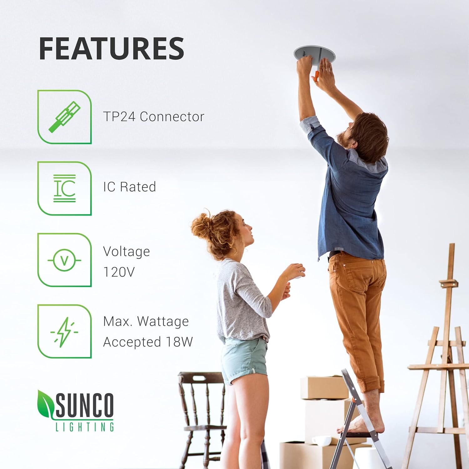 Sunco Lighting 12 Pack 4 Inch Recessed Lighting Housing Can Light New Construction, Air Tight Steel Ceiling Can, 120-277V, Hard Wired, TP24 Connector, Easy Install, IC Rated, UL Listed