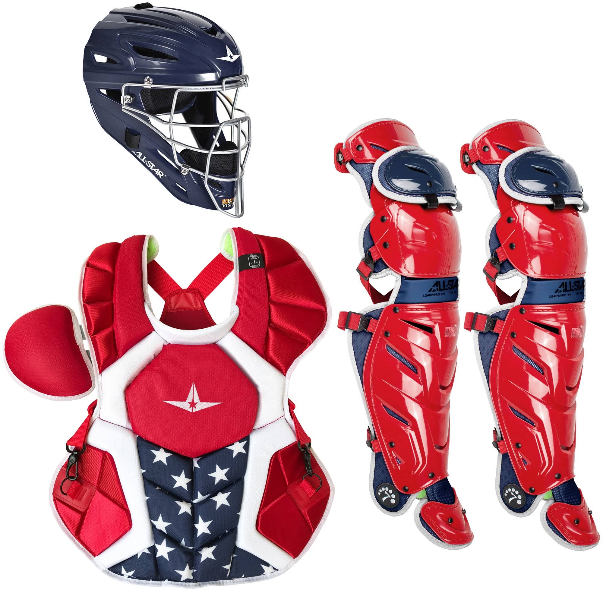 All-Star System7 Axis USA NOCSAE Adult Baseball Catcher&s Package USA