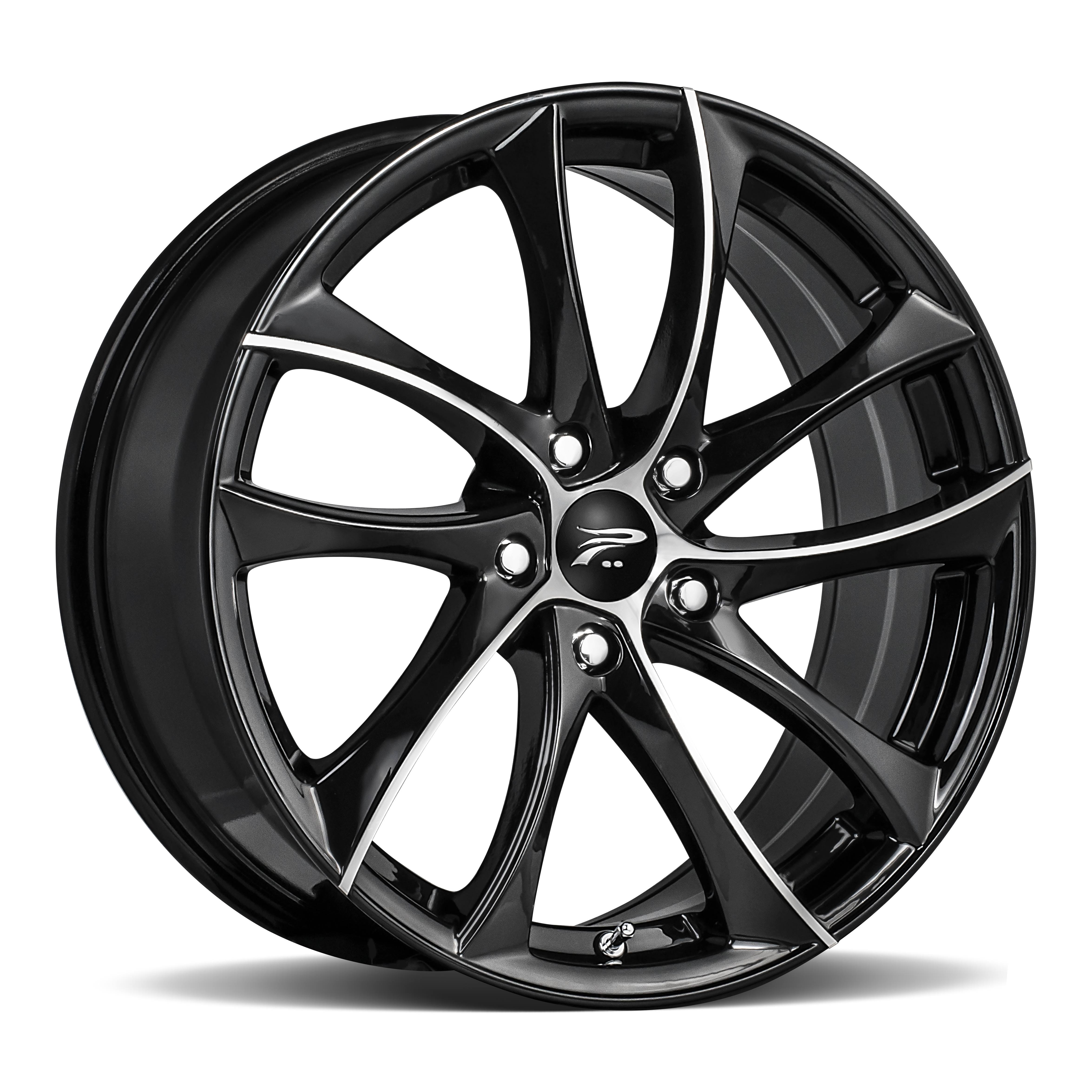 Platinum Wheels 438U Gyro. 17 inch Black Rims