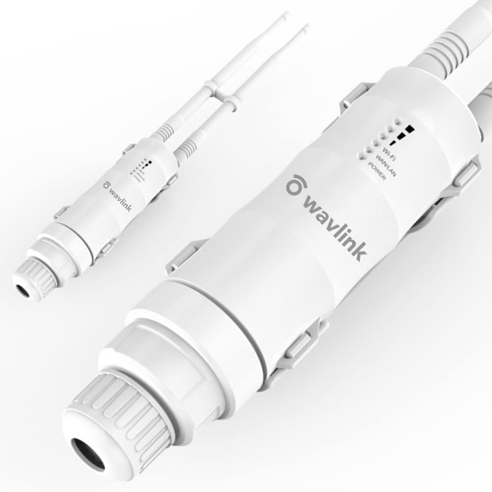 AC600 Outdoor WiFi Extender, WAVLINK High Power 1000mW Dual Band Access Point | Supports AP/Router/Repeater/WISP Modes | Weatherproof | Ethernet Port | Long Range WiFi Repeater for Backyard, Garage