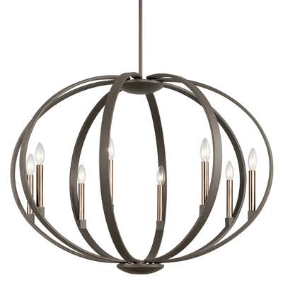 Corrigan Studio Zachary 8-Light Candle-Style Chandelier - Finish: Old Bronze