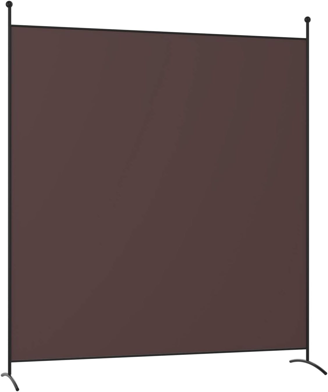 Giantex 6 Ft Single Panel Room Divider, Office Privacy Screen with Steel Base, Freestanding Partition Protective Wall Furniture, Wall Divider for Home Dorm Restaurant (White) Pack of 2