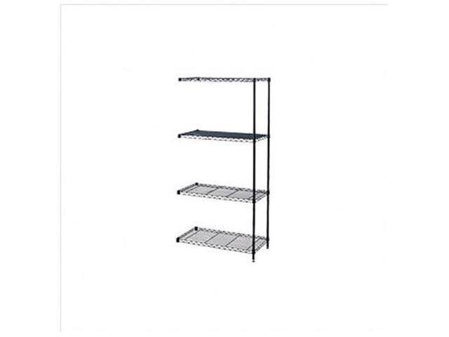 Safco Industrial Wire Shelving Add-On Unit, Black