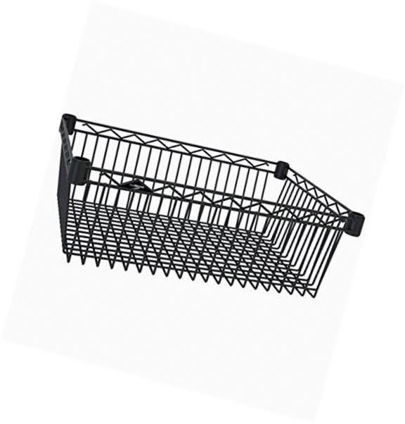 Intermetro Storage Basket Shelf - Black - 24 x 18 inch
