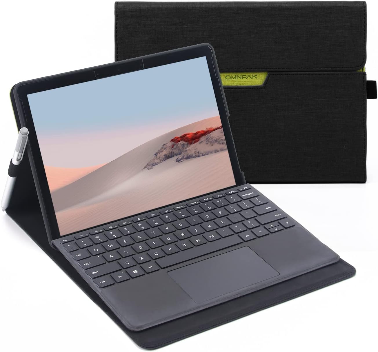 Omnpak Protective Case for Surface Go 3 2021/Surface Go 2 2020/Surface Go 2018 with Stylus Holder, Multiple Angle Slim Lightweight Cover, Compatible with Type Cover Keyboard（Keyboard Not Included） Pack of 2